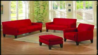 Kırmızı Renk Modern Oturma Grubu