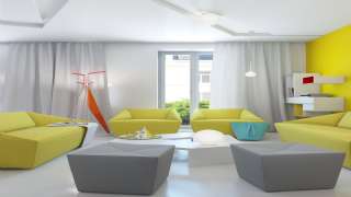 Sarı Renk Modern Oturma Grubu