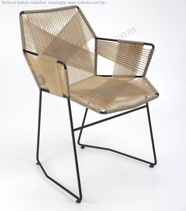 Metal Sandalye Sekizgen Kollu
