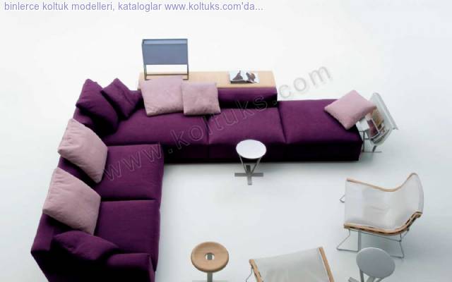 Modern Mor Köşe Koltuk Takımı