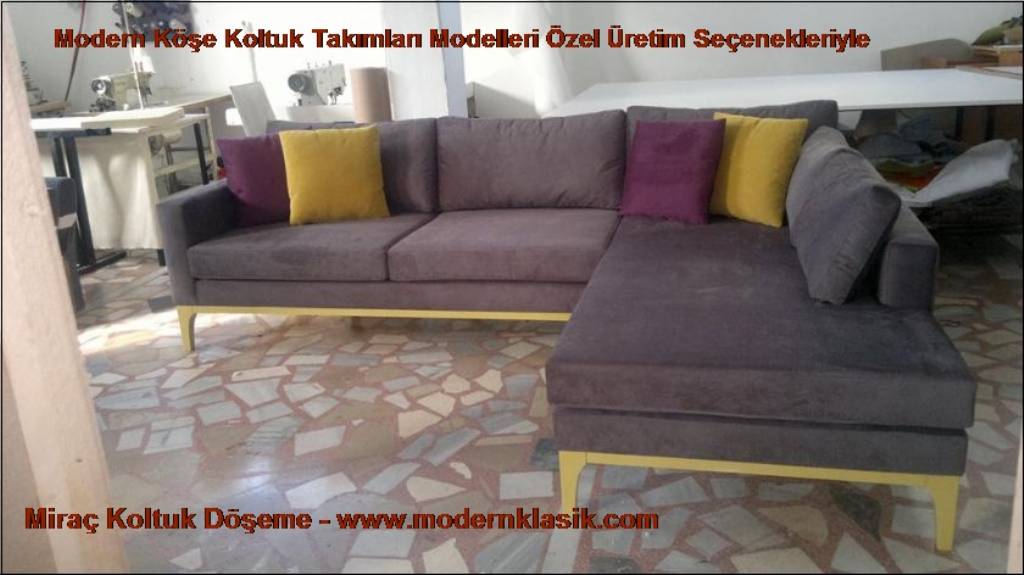 Bazalı Modern L Köşe Koltuk