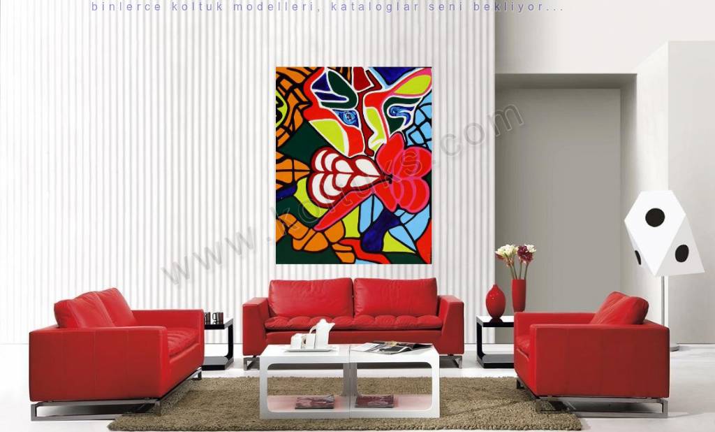 Modern Kırmızı Koltuk Takımı