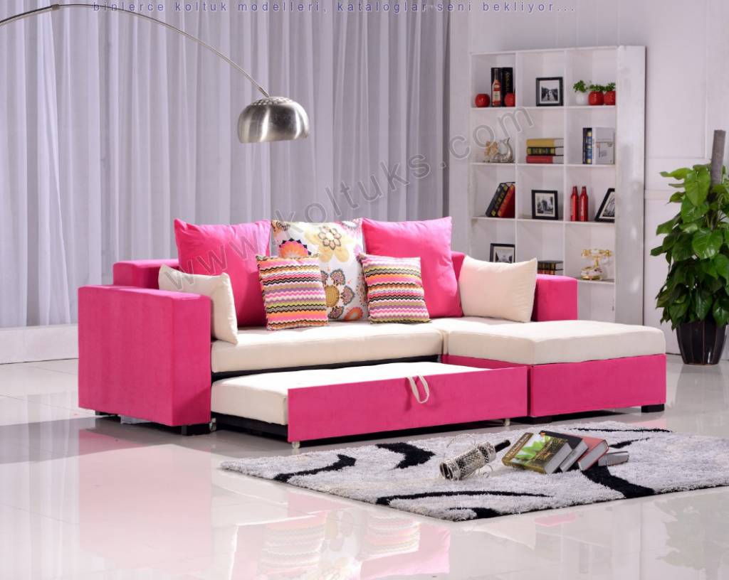 Pembe Beyaz Uyumlu Koltuk Takımı