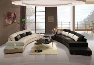 Oval koltuk takımı modern dekoratif tasarım