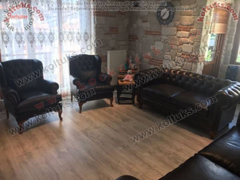 GERÇEK DERİ CHESTER KOLTUK TAKIMI
