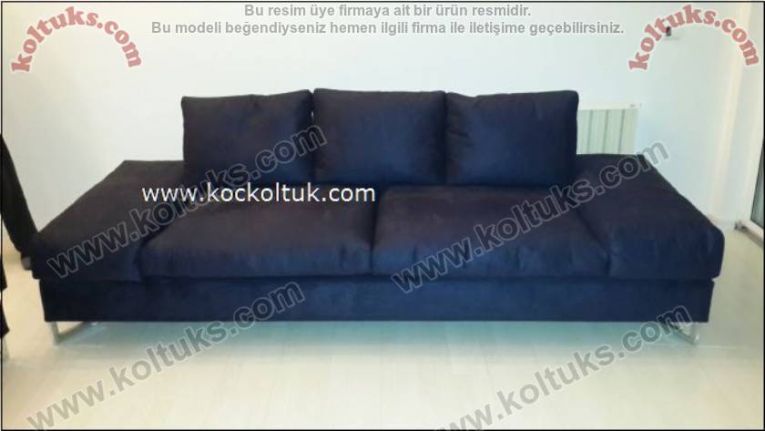 SİYAH SUET KUMAŞ KUŞTÜYÜ MODERN KOLTUK