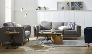 modern oturma odası koltuk takımı gri kumaş